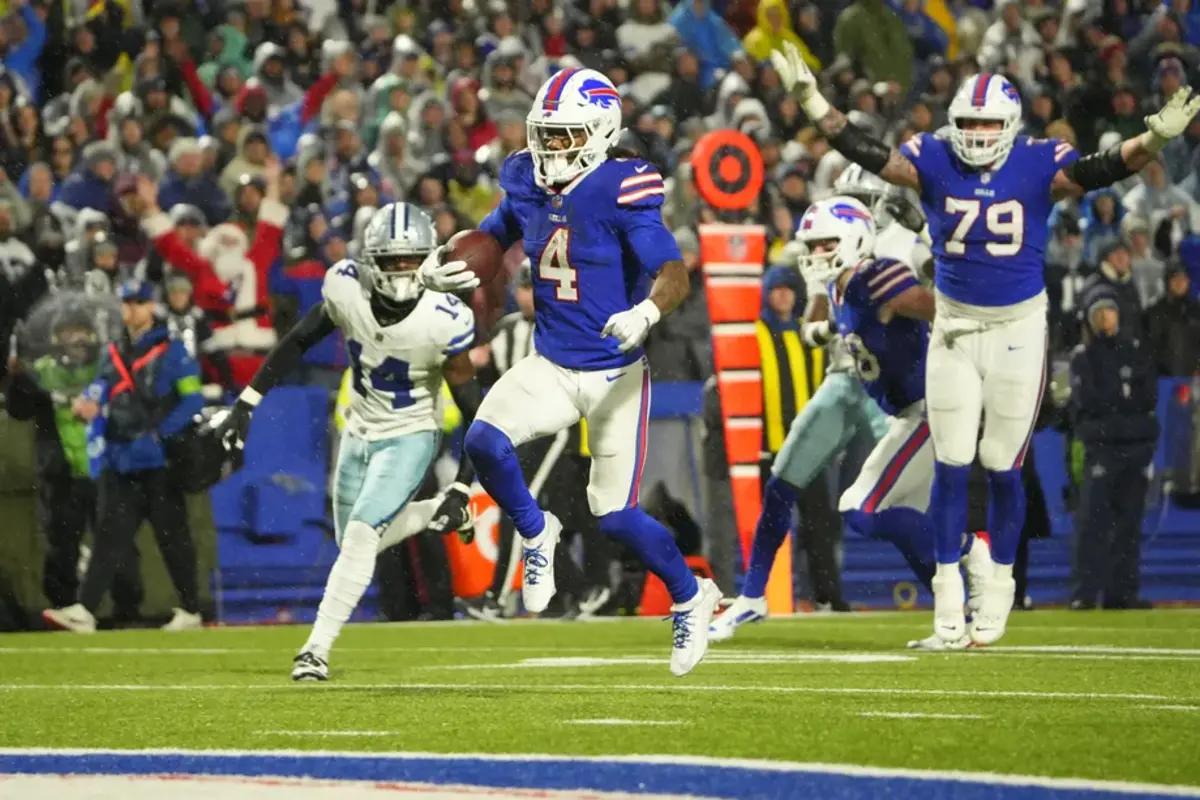 Buffalo Bills running back James Cook had his way with the Cowboys defense on Sunday.